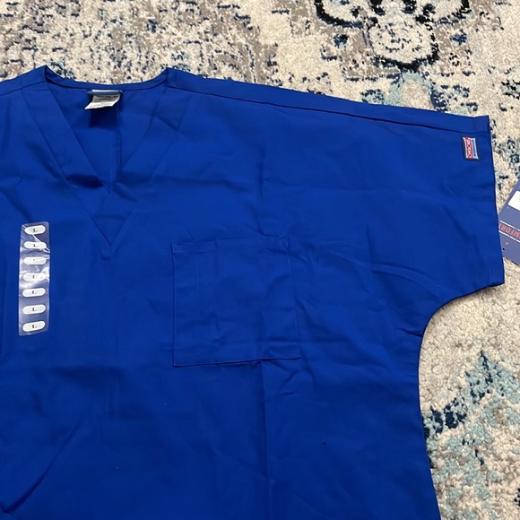 ⛔️SOLD⛔️ 💰3 items for $25 🏷NWT Cherokee Workwear Unisex Blue Scrub Top sz L - Picture 3 of 7